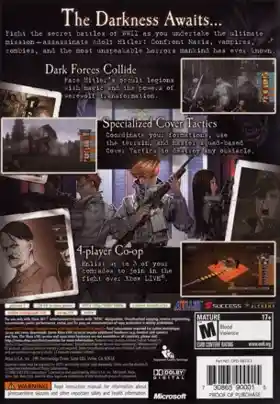 Operation Darkness (USA) box cover back